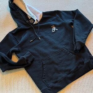 Rando The Beloved Crown Logo Hoodie Black Embroidered Pullover Medium